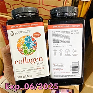 Youtheory Collagen +Biotin 6000mg. 390 เม็ด แท้ค่ะ